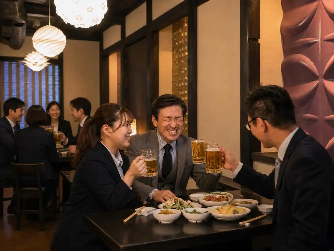 深夜の宴会に